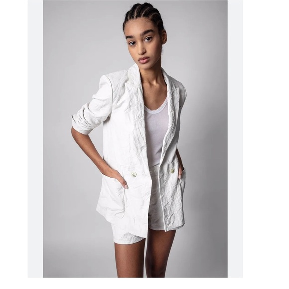 ISO- Zadig & Voltaire Visio Cuir Jacket in Judo. - Picture 2 of 4